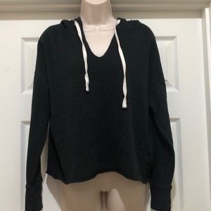 Colsie Grey Crop Hoodie Size M